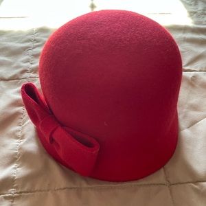 Janie and Jack Holiday Red Girls Hat Bow NWT